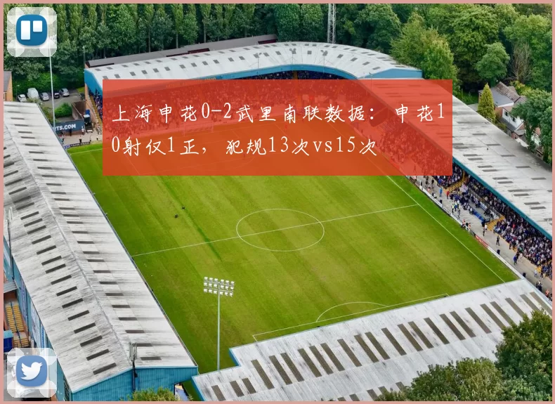 上海申花0-2武里南联数据：申花10射仅1正，犯规13次vs15次